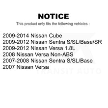 Charger l&#39;image dans la galerie, Front Disc Brake Rotors And Ceramic Pads Kit For Nissan Sentra Versa Cube