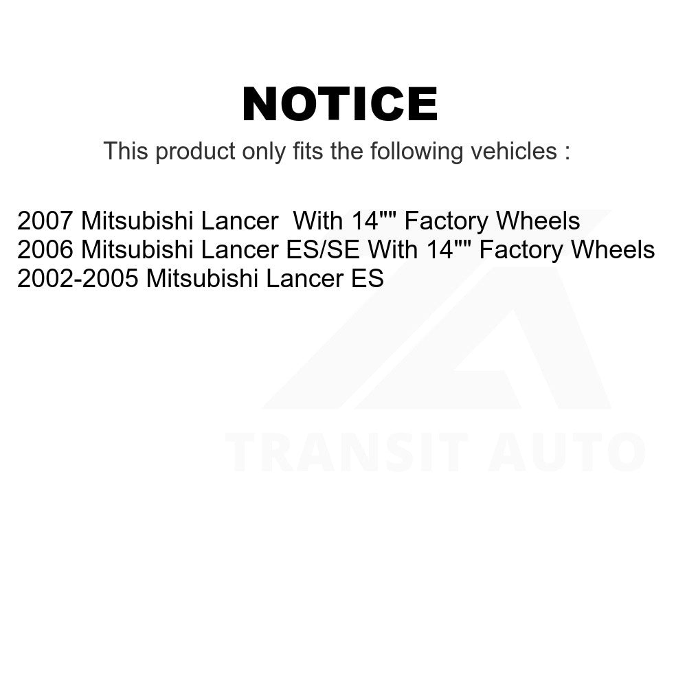Front Disc Brake Rotors And Ceramic Pads Kit For Mitsubishi Lancer
