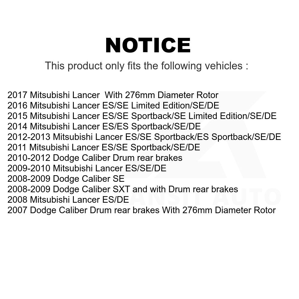 Front Disc Brake Rotors And Ceramic Pads Kit For Dodge Caliber Mitsubishi Lancer