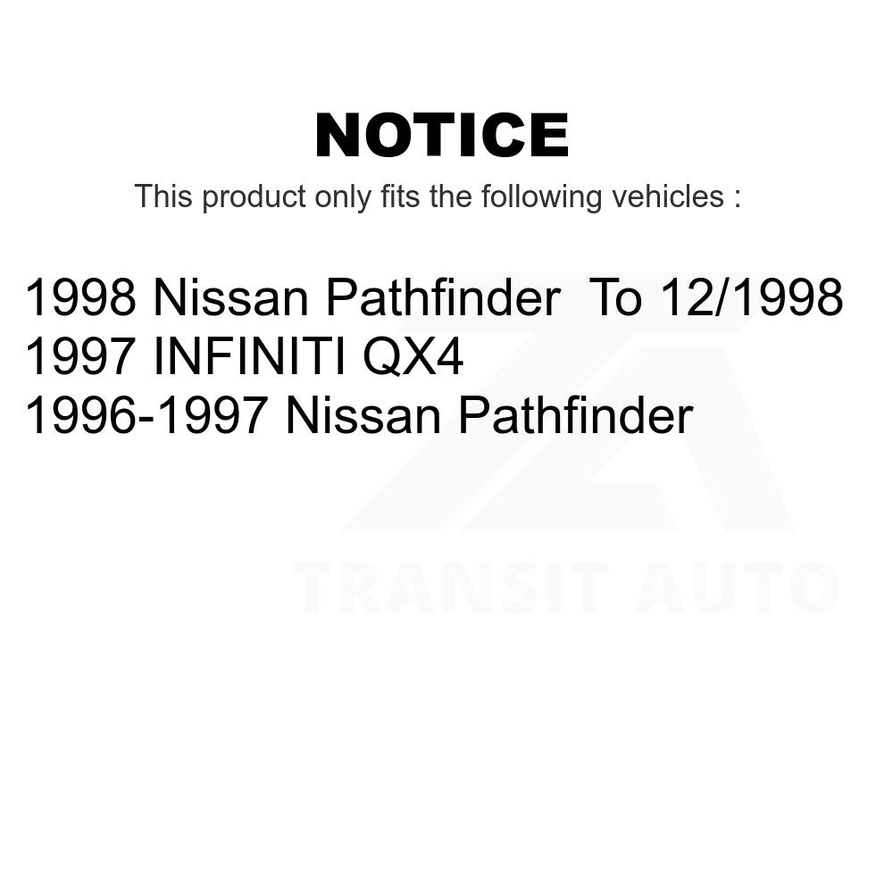 Front Disc Brake Rotors And Ceramic Pads Kit For Nissan Pathfinder INFINITI QX4