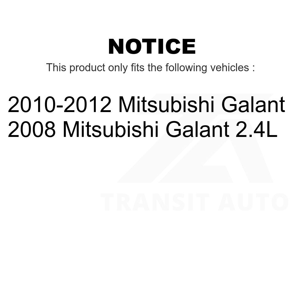 Front Disc Brake Rotors And Ceramic Pads Kit For Mitsubishi Galant
