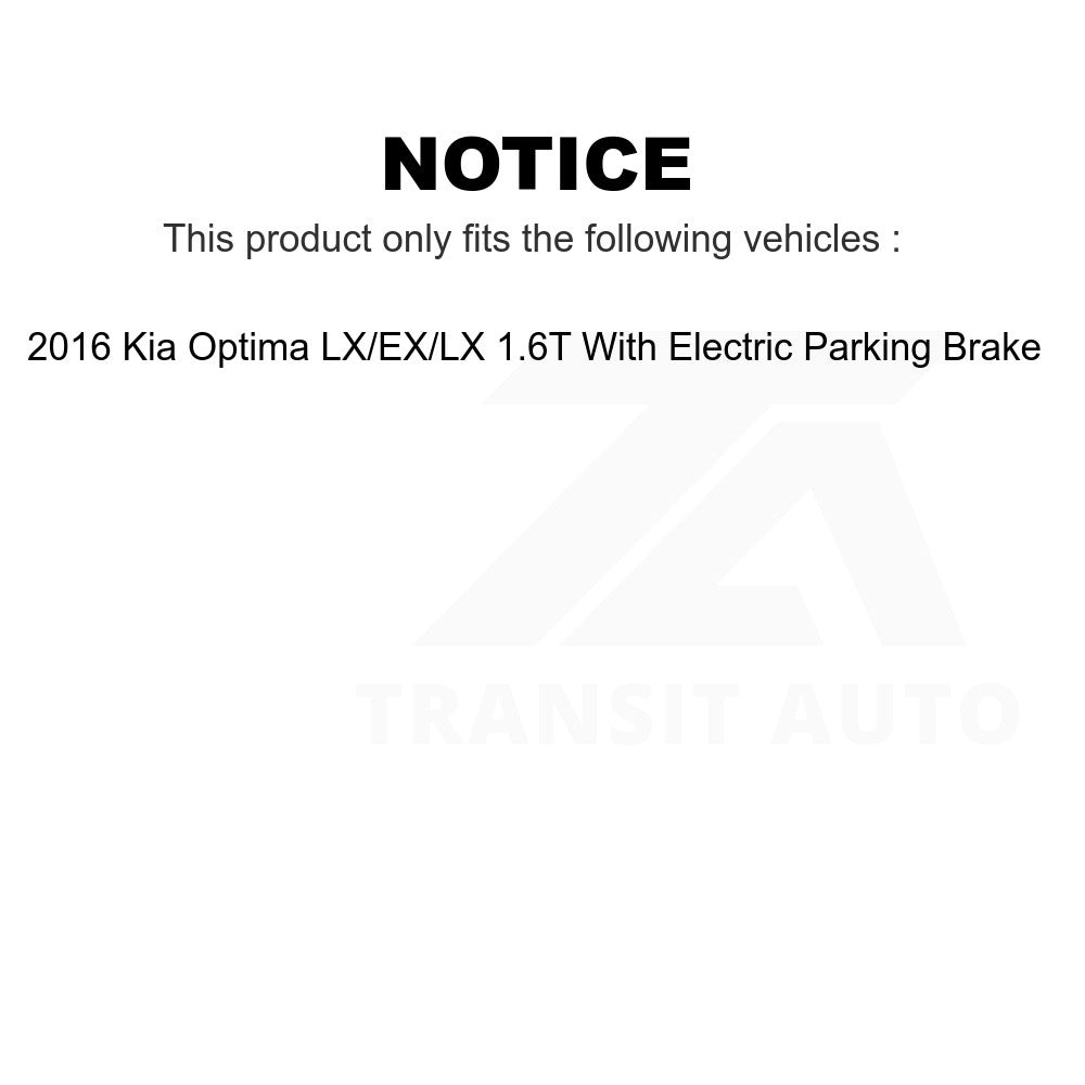 Front Rear Disc Brake Rotors & Ceramic Pad Kit For 2016 Kia Optima LX/EX/LX 1.6T