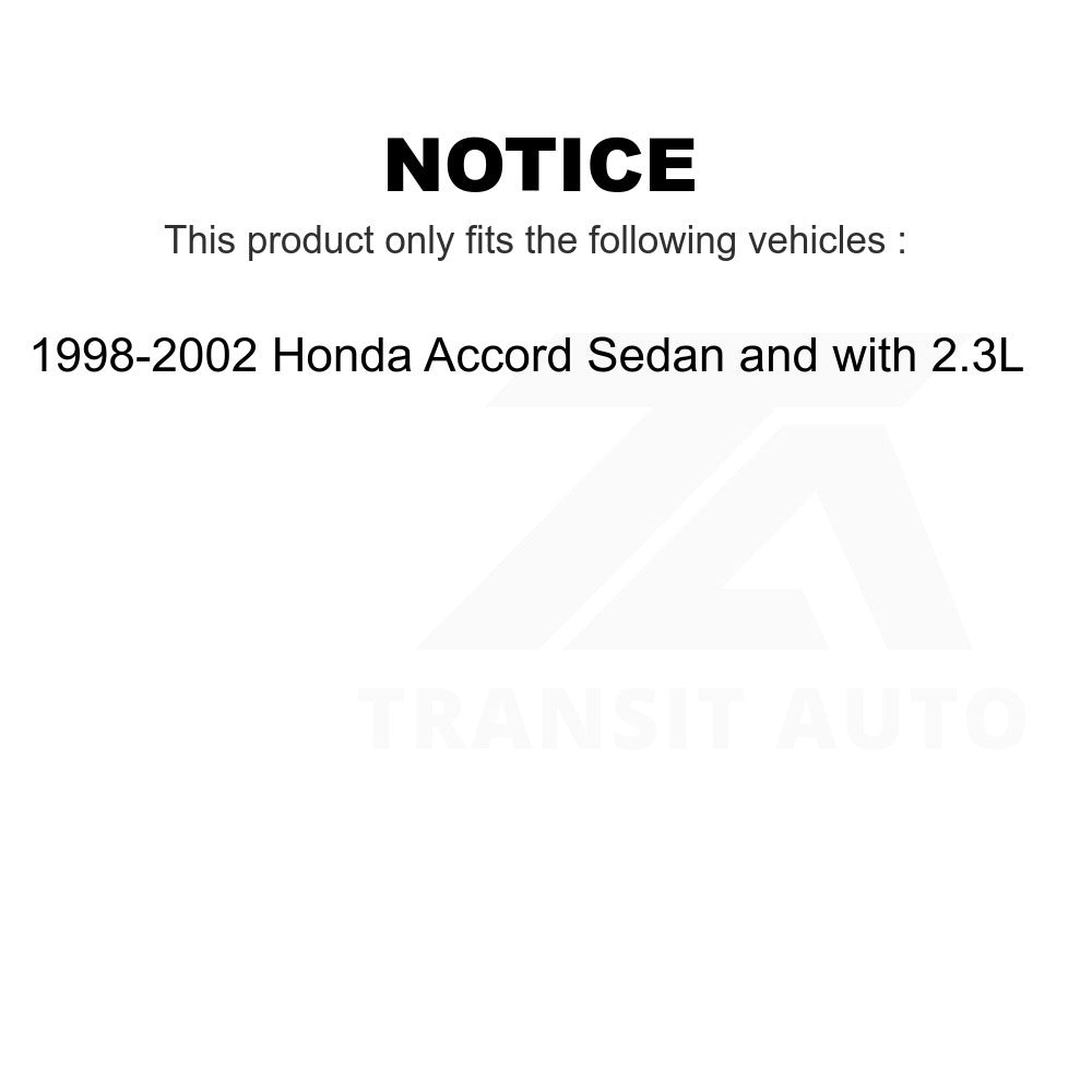Front Rear Brake Rotors & Ceramic Pad Kit For 98-02 Honda Accord Sedan with 2.3L