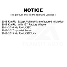 Charger l&#39;image dans la galerie, Kit de rotors de frein à disque avant et arrière et plaquettes en céramique, pour Hyundai Accent Kia Rio 