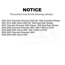 Charger l&#39;image dans la galerie, Front Rear Disc Brake Rotors Ceramic Pad Kit For Chevrolet Silverado 3500 HD GMC