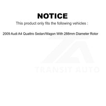 Load image into Gallery viewer, Front Rear Disc Brake Rotor Ceramic Pad Kit For 2009 Audi A4 Quattro Sedan/Wagon