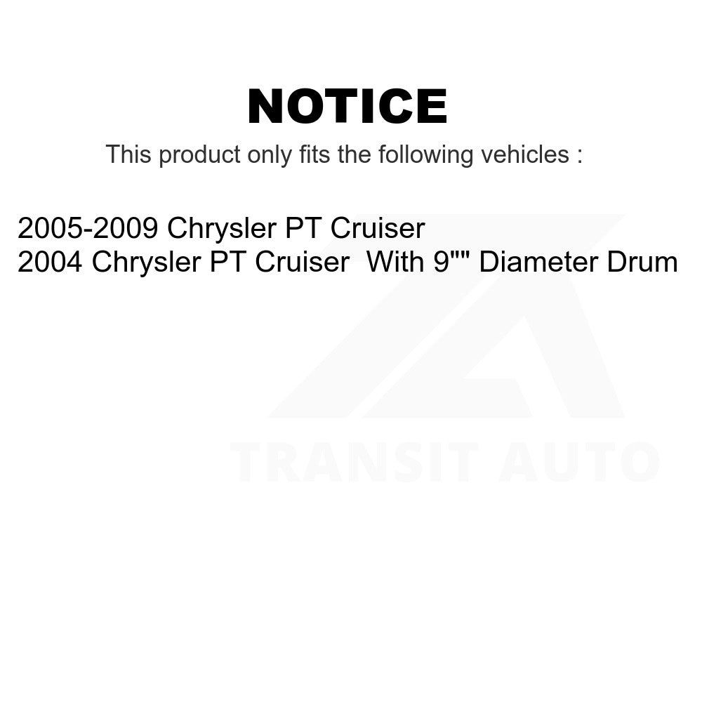 Rear Brake Drum Shoes Kit For Chrysler PT Cruiser