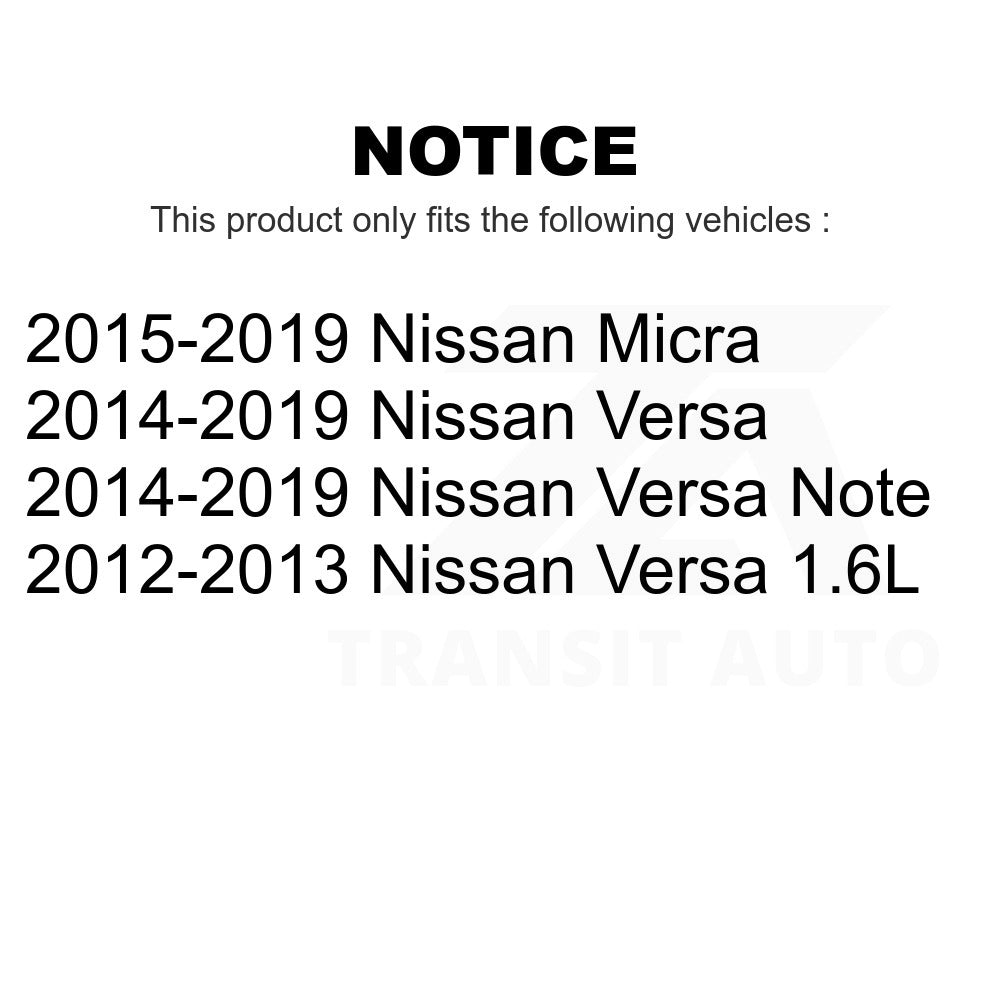 Rear Brake Drum Shoes Kit For Nissan Versa Note Micra