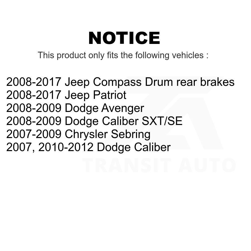 Rear Brake Drum Shoes Spring Kit For Jeep Patriot Compass Dodge Caliber Chrysler