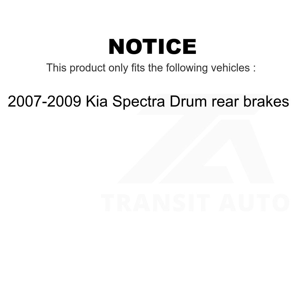 Rear Brake Drum Shoes And Spring Kit For 2007-2009 Kia Spectra rear brakes