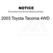 Charger l&#39;image dans la galerie, Rear Brake Drum Shoes Spring And Cylinders Kit For 2003 Toyota Tacoma 4WD