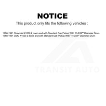 Load image into Gallery viewer, Rear Brake Drum Shoes Kit For K1500 Chevrolet GMC With 11-5/32&quot; Diameter