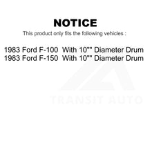 Load image into Gallery viewer, Rear Brake Drum Shoes Kit For 1983-1983 Ford F-150 F-100 With 10&quot; Diameter