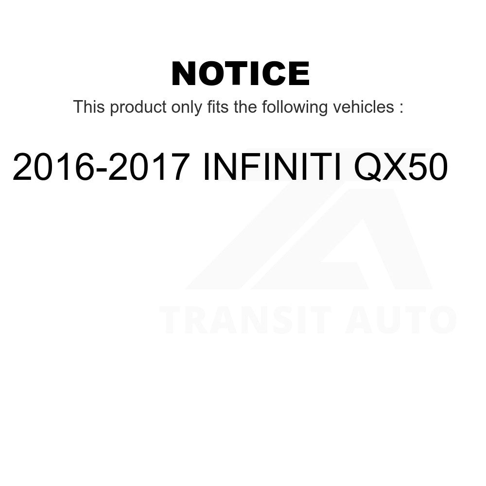 Front Rear Ceramic Brake Pads And Parking Shoes Kit For 2016-2017 INFINITI QX50