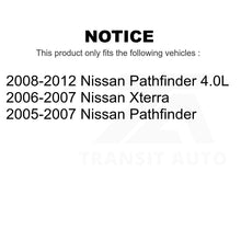 Charger l&#39;image dans la galerie, Front Rear Ceramic Brake Pads And Parking Shoes Kit For Nissan Pathfinder Xterra