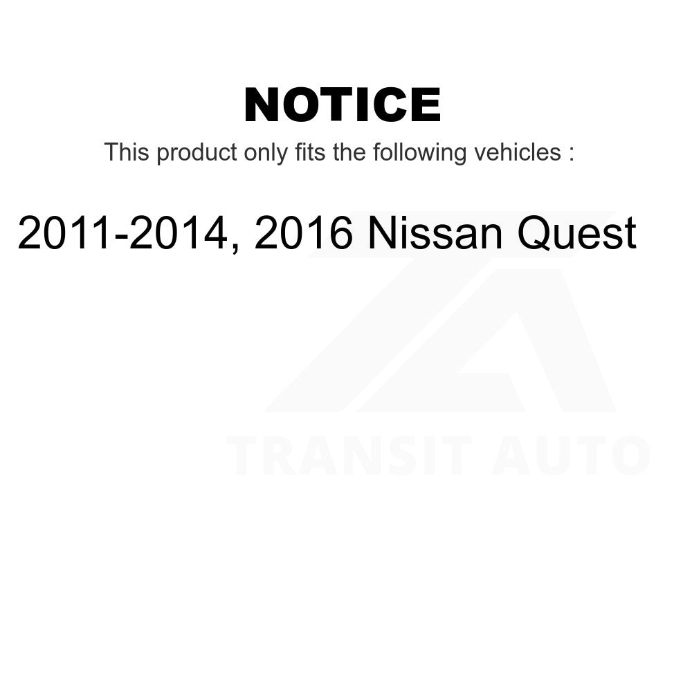 Front Rear Ceramic Brake Pads And Parking Shoes Kit For Nissan Quest