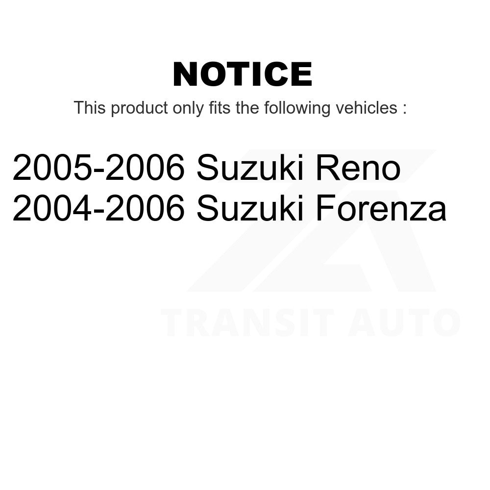 Front Rear Ceramic Brake Pads And Parking Shoes Kit For Suzuki Forenza Reno
