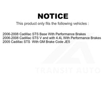 Charger l&#39;image dans la galerie, Front Rear Ceramic Brake Pads And Parking Shoes Kit For Cadillac STS