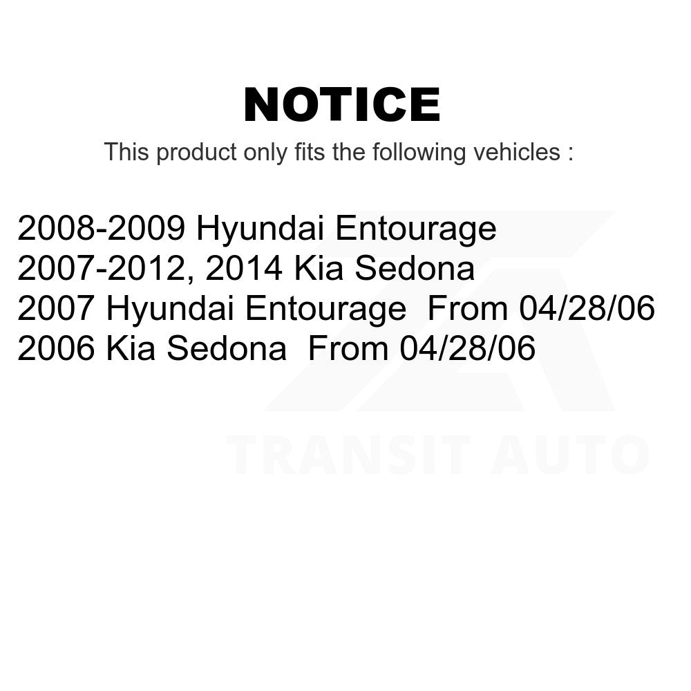 Front Rear Ceramic Brake Pads Parking Shoes Kit For Kia Sedona Hyundai Entourage