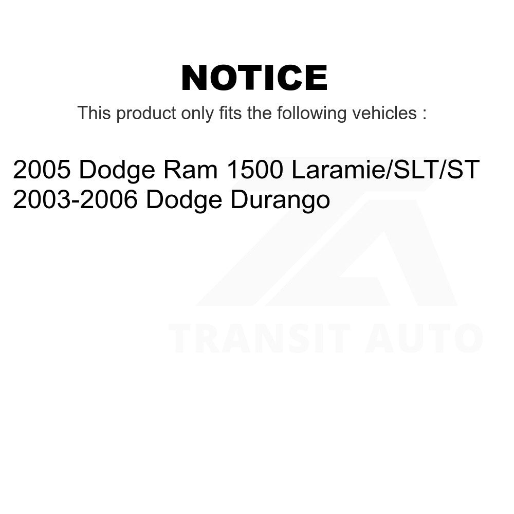 Front Rear Ceramic Brake Pads And Parking Shoes Kit For Dodge Durango Ram 1500