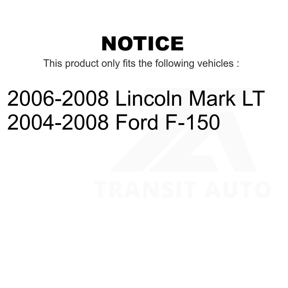 Front Rear Ceramic Brake Pads & Parking Shoes Kit For Ford F-150 Lincoln Mark LT