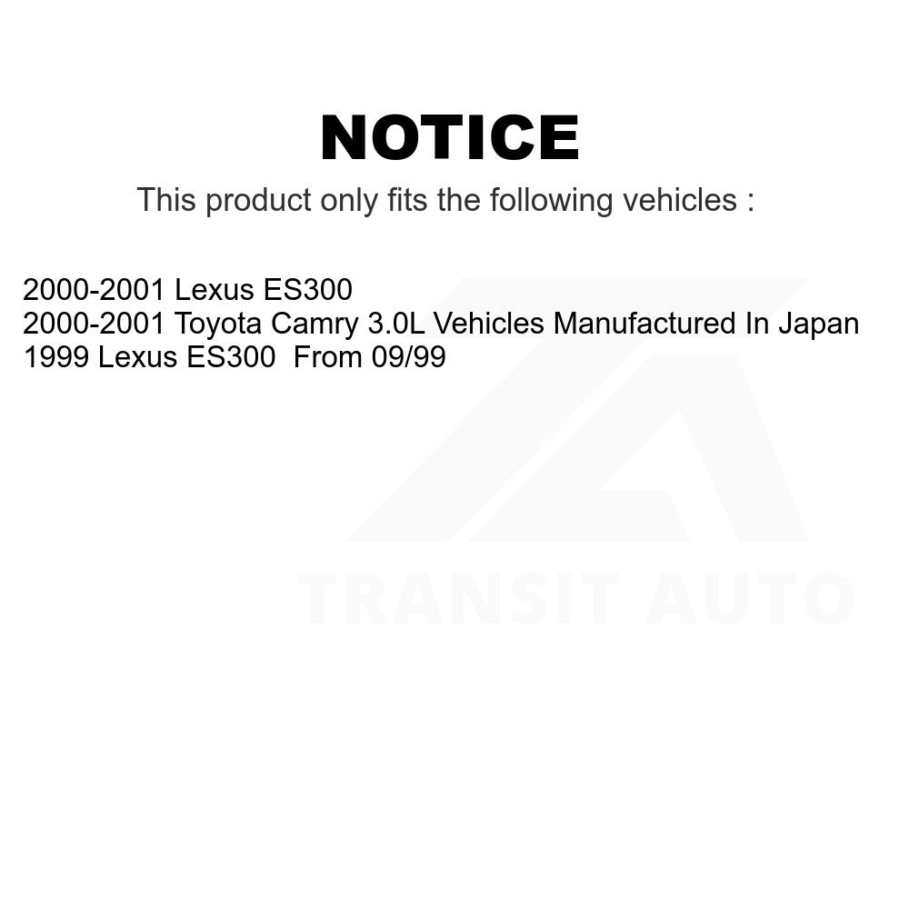 Front Rear Ceramic Brake Pads And Parking Shoes Kit For Toyota Camry Lexus ES300