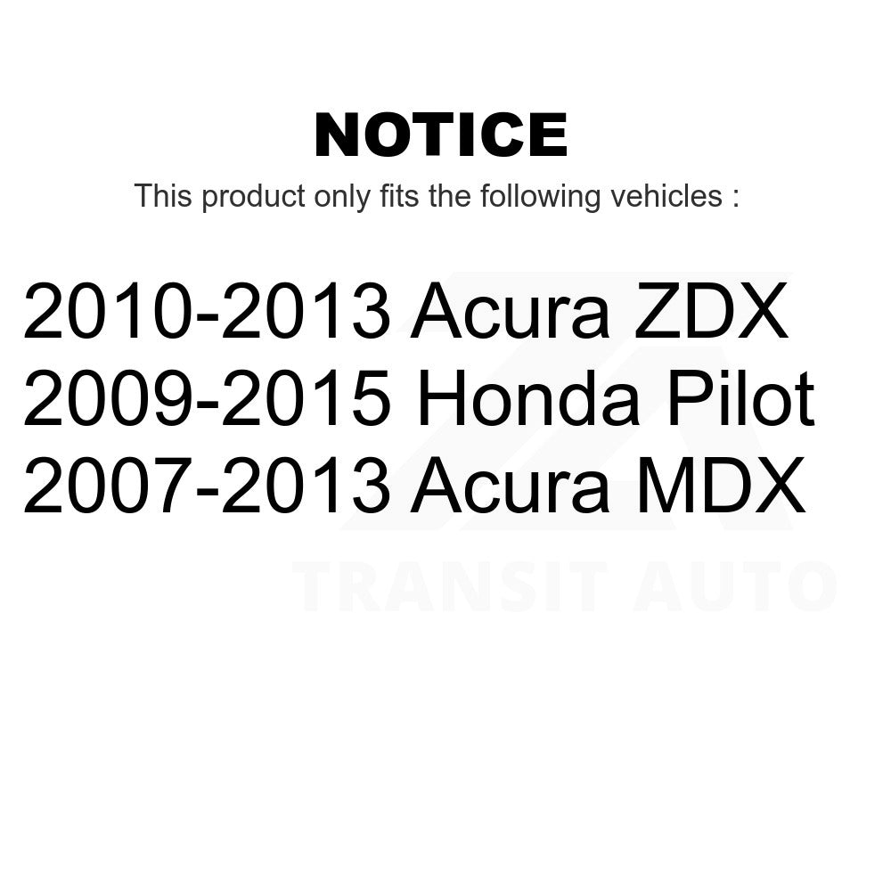 Front Rear Ceramic Brake Pads And Parking Shoe Kit For Honda Pilot Acura MDX ZDX