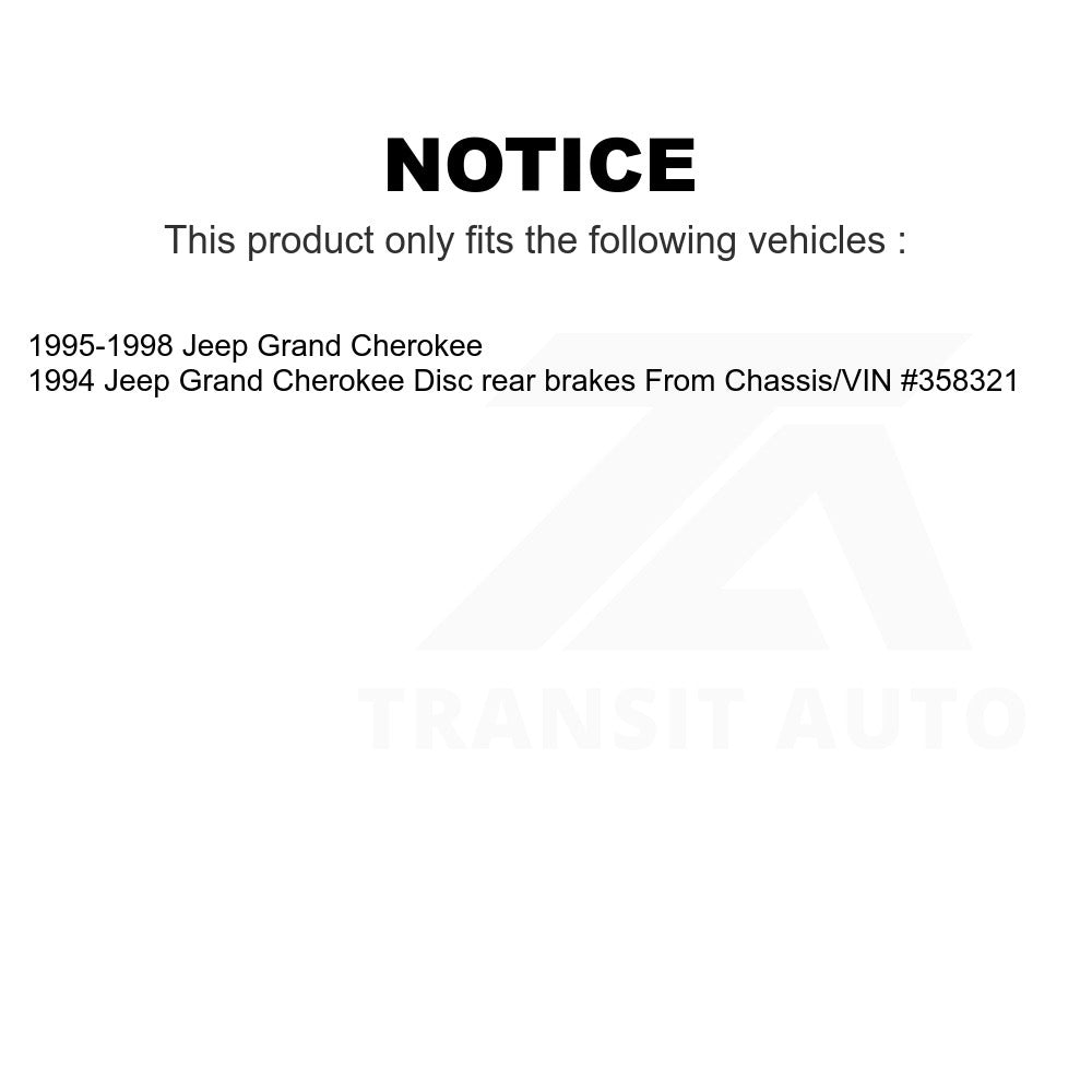 Front Rear Ceramic Brake Pads And Parking Shoes Kit For Jeep Grand Cherokee