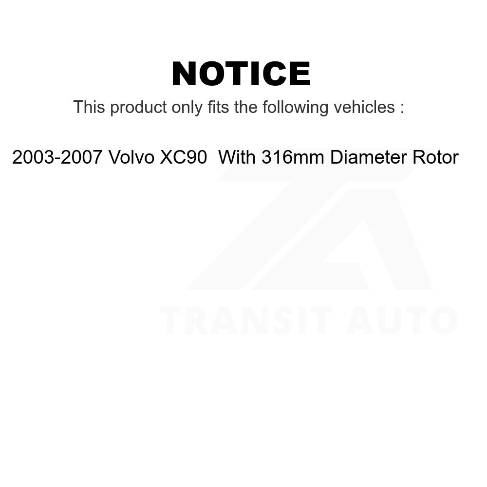 Front Rear Ceramic Brake Pads And Parking Shoes Kit For Volvo XC90