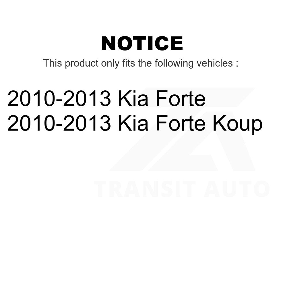 Front Rear Ceramic Brake Pads And Parking Shoes Kit For 2010-2013 Kia Forte Koup