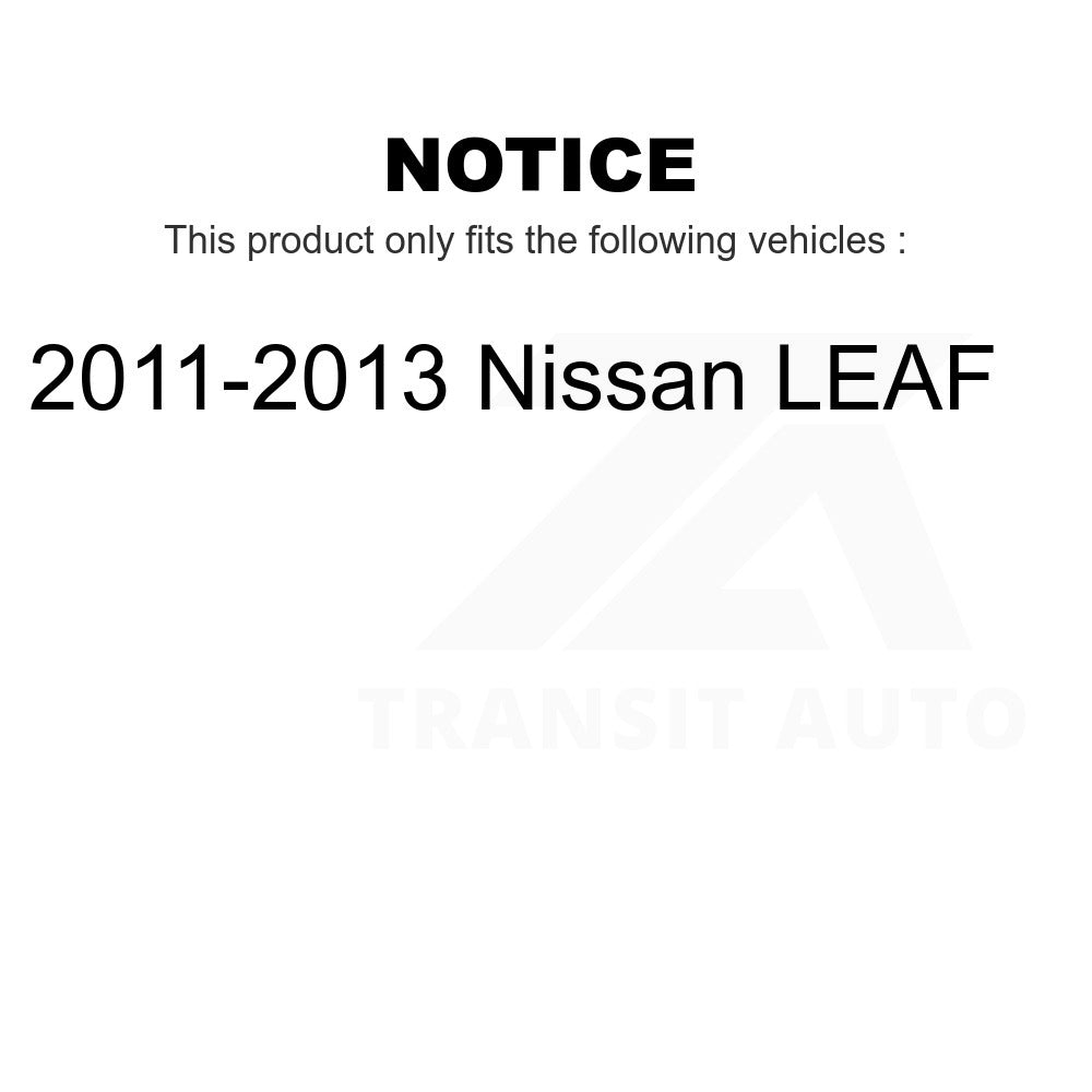 Front Rear Ceramic Brake Pads And Parking Shoes Kit For 2011-2013 Nissan LEAF