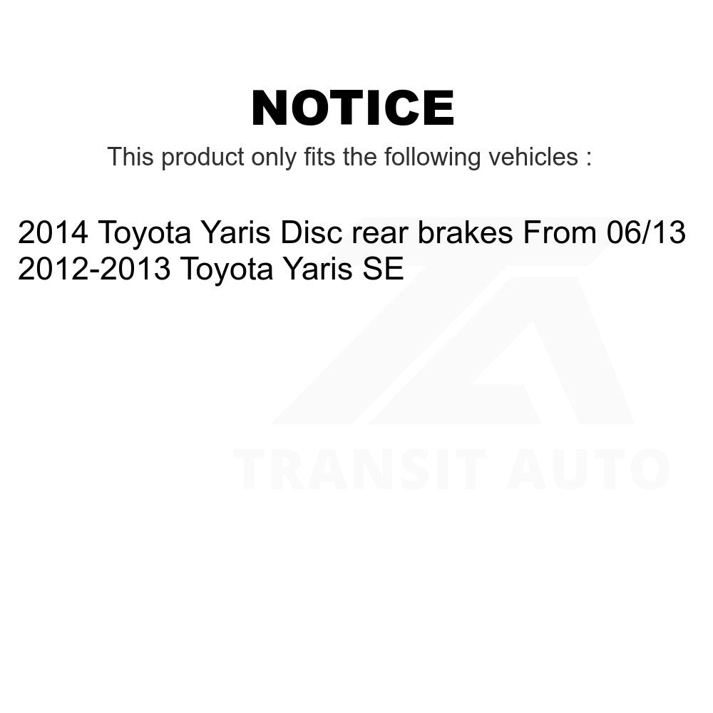 Front Rear Ceramic Brake Pads And Drum Shoes Kit For Toyota Yaris