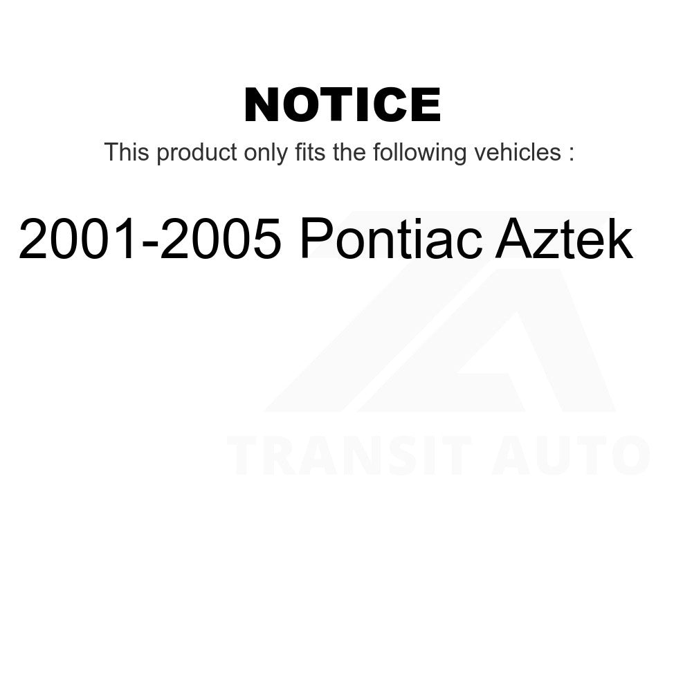 Front Rear Ceramic Brake Pads And Drum Shoes Kit For 2001-2005 Pontiac Aztek