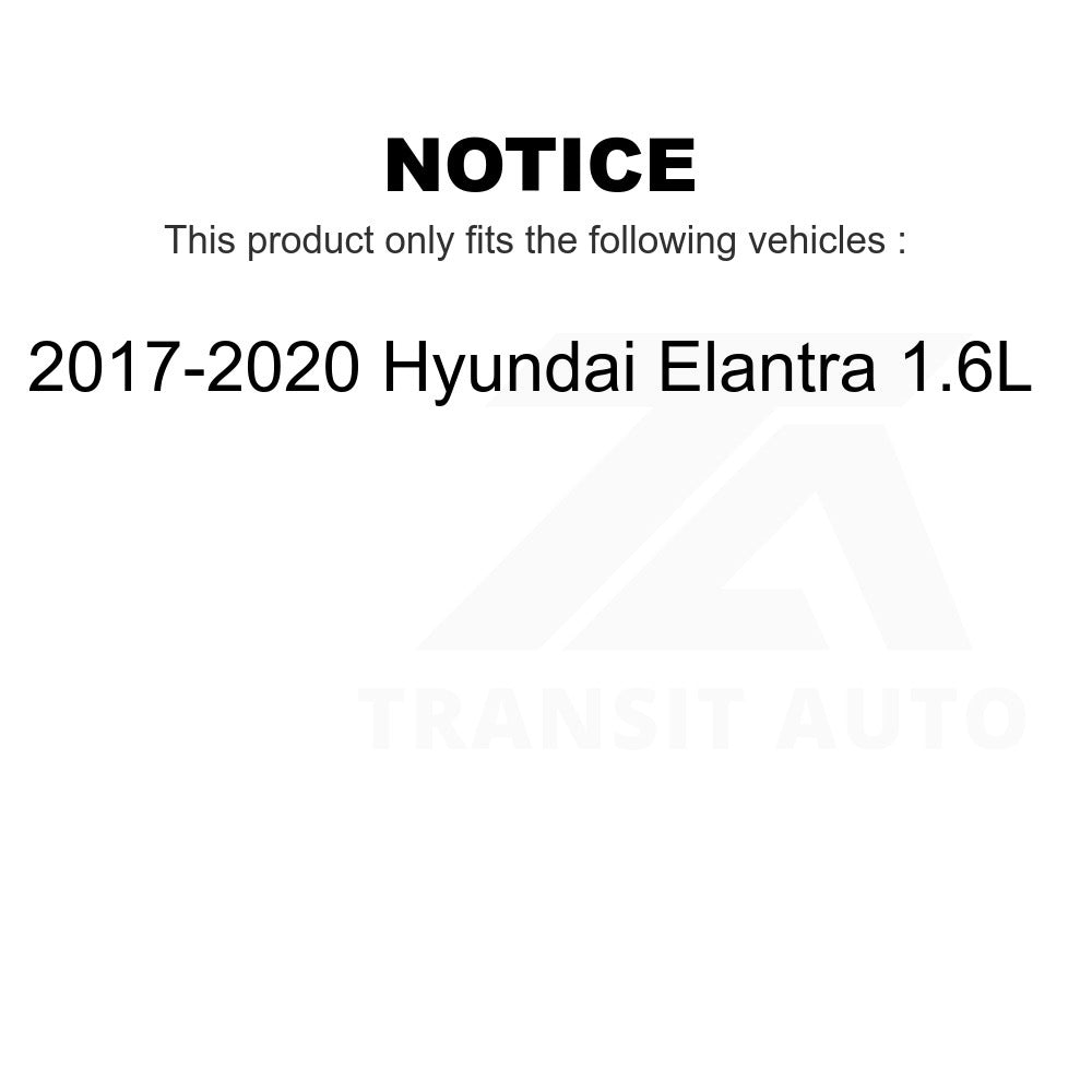 Front Rear Ceramic Brake Pads & Drum Shoe Kit For 2017-2020 Hyundai Elantra 1.6L