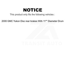 Charger l&#39;image dans la galerie, Front Rear Ceramic Brake Pads Drum Shoe Kit For GMC Yukon With 11&quot; Diameter