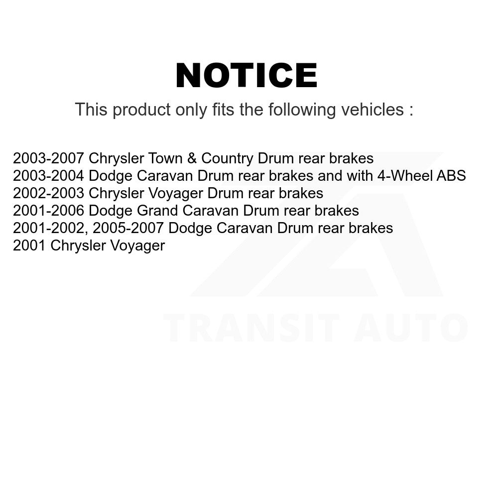 Front Ceramic Brake Pads Rear Parking Shoes Kit For Dodge Grand Caravan Chrysler