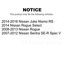 Charger l&#39;image dans la galerie, Front Ceramic Brake Pads And Rear Parking Shoes Kit For Nissan Rogue Sentra Juke