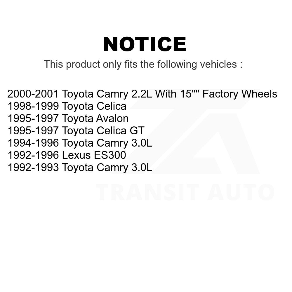 Front Ceramic Brake Pads And Rear Parking Shoe Kit For Toyota Camry Avalon Lexus