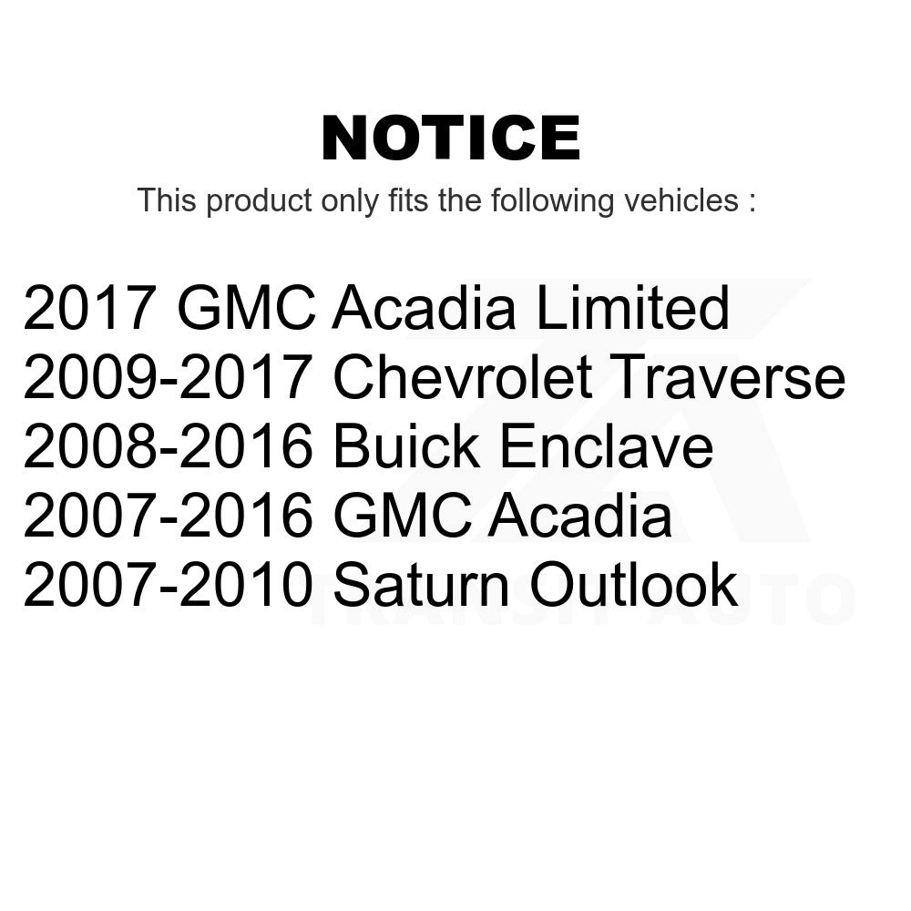 Front Ceramic Brake Pads Rear Parking Shoe Kit For Chevrolet Traverse GMC Acadia