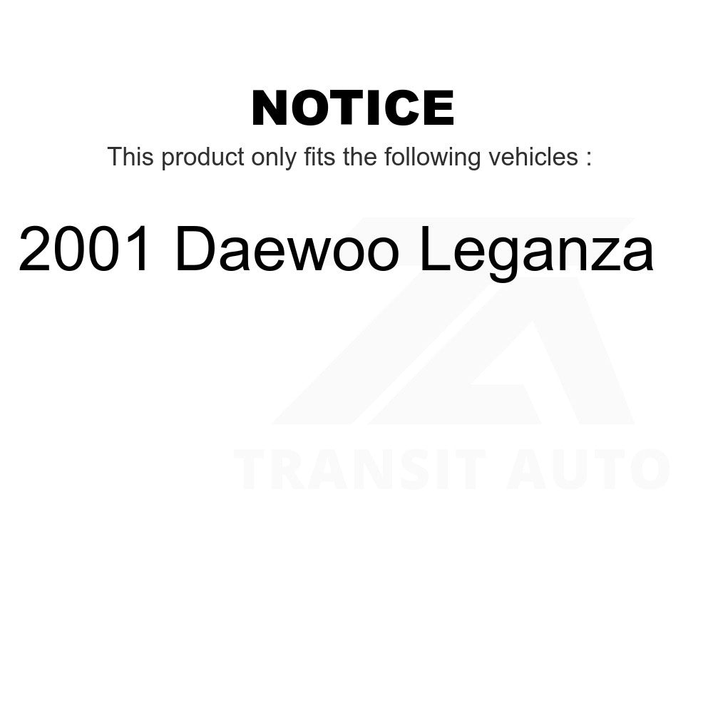 Front Ceramic Brake Pads And Rear Parking Shoes Kit For 2001 Daewoo Leganza