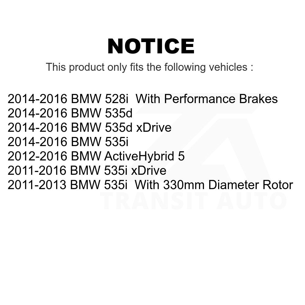 Front Rear Ceramic Brake Pads Kit For BMW 535i xDrive 528i 535d ActiveHybrid 5