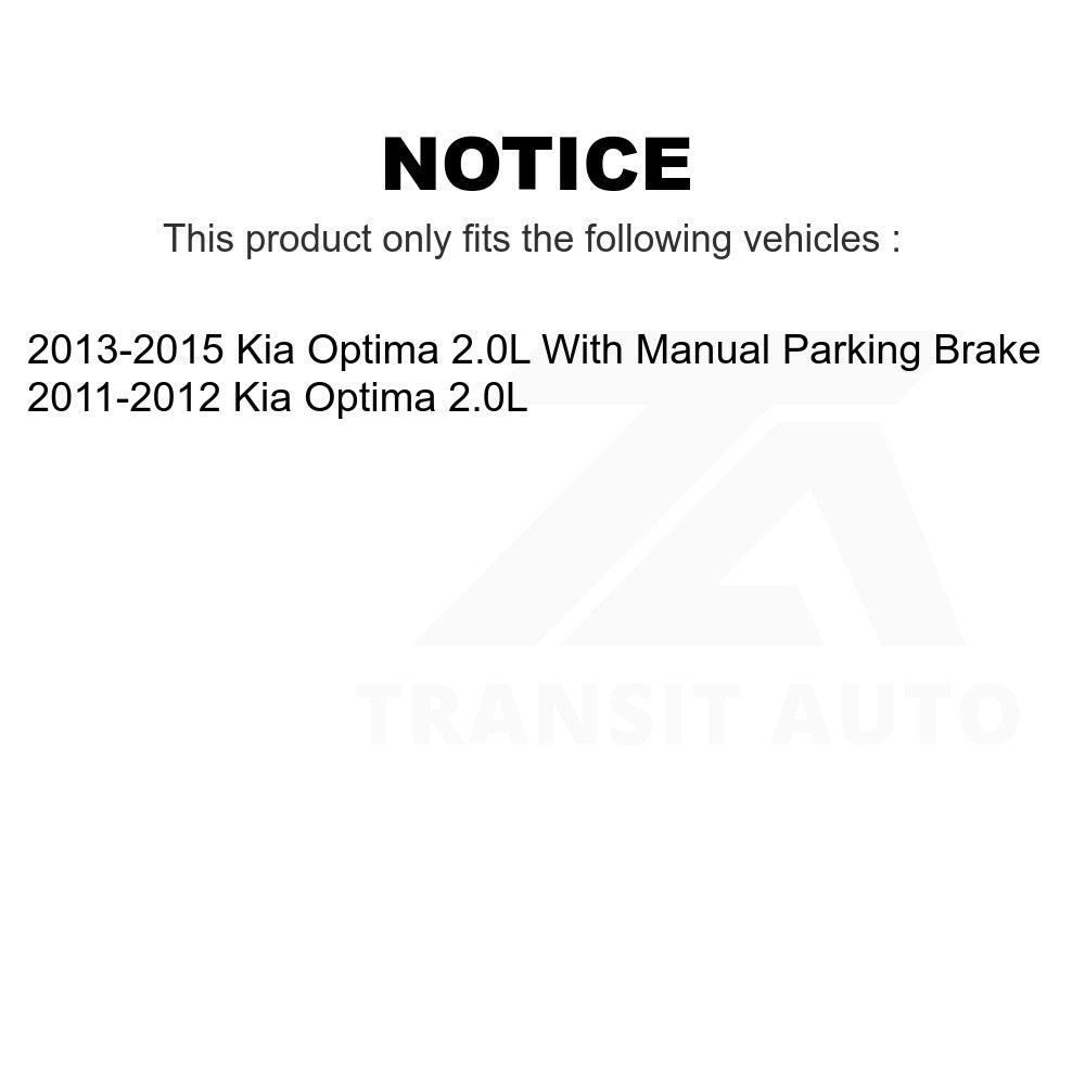 Front Rear Ceramic Brake Pads Kit For Kia Optima 2.0L