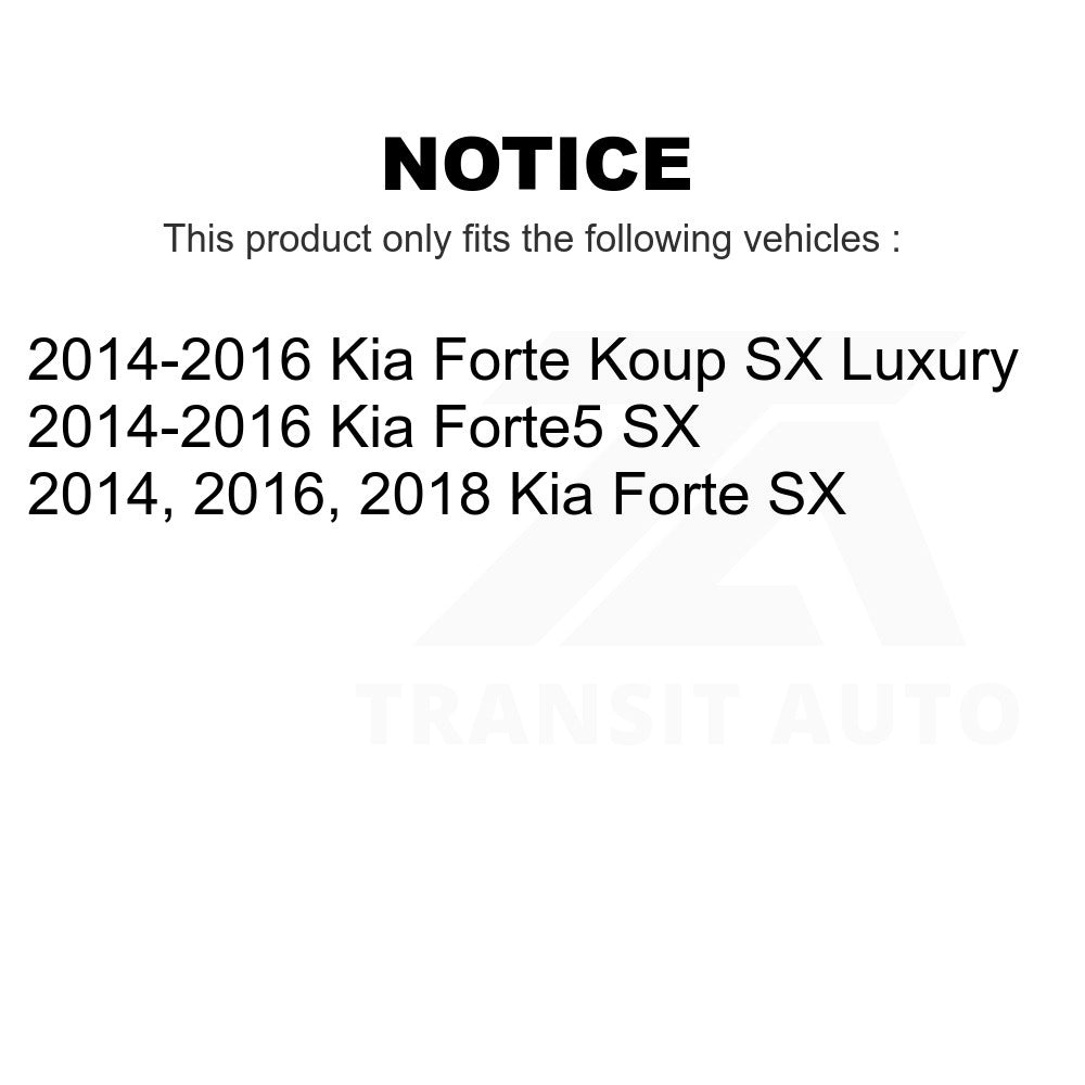 Front Rear Ceramic Brake Pads Kit For Kia Forte Forte5 Koup