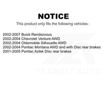 Charger l'image dans la galerie, Front Rear Ceramic Brake Pads Kit For Buick Rendezvous Chevrolet Venture Pontiac