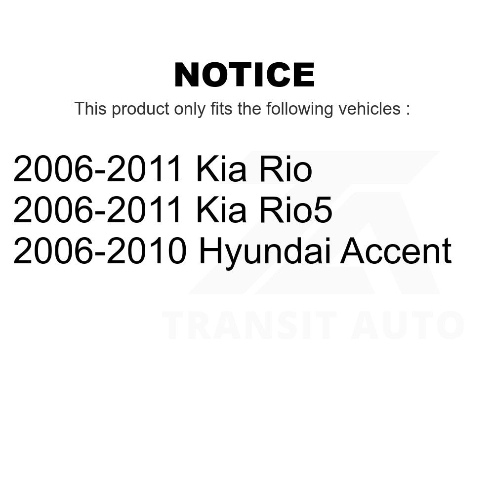 Front Rear Ceramic Brake Pads Kit For Hyundai Accent Kia Rio Rio5