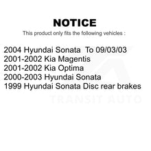 Charger l'image dans la galerie, Front Rear Ceramic Brake Pads Kit For Hyundai Sonata Kia Optima Magentis