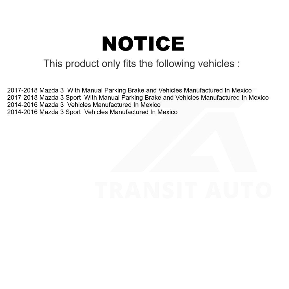 Front Rear Ceramic Brake Pads Kit For Mazda 3 Sport