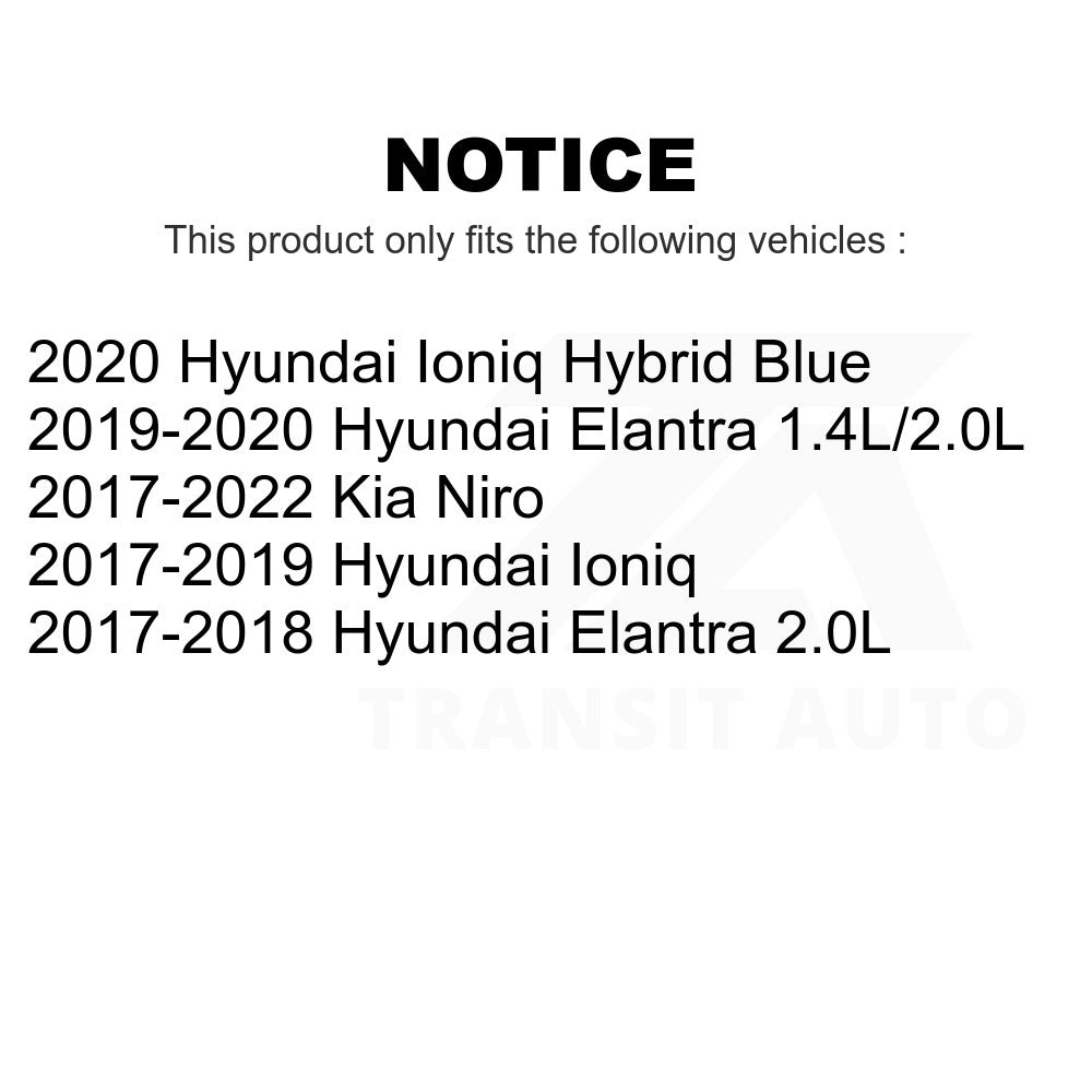 Front Rear Ceramic Brake Pads Kit For Hyundai Elantra Kia Niro Ioniq