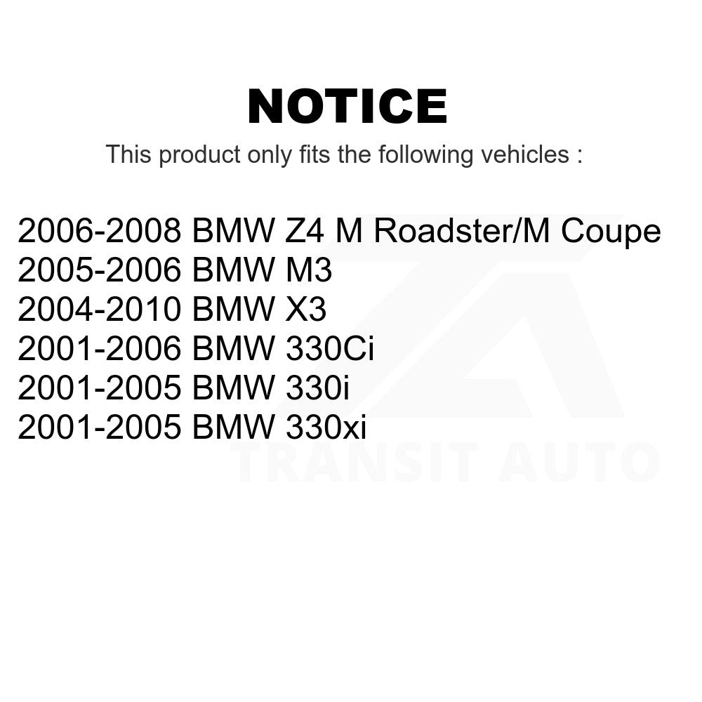Front Rear Ceramic Brake Pads Kit For BMW X3 330Ci 330i Z4 330xi M3