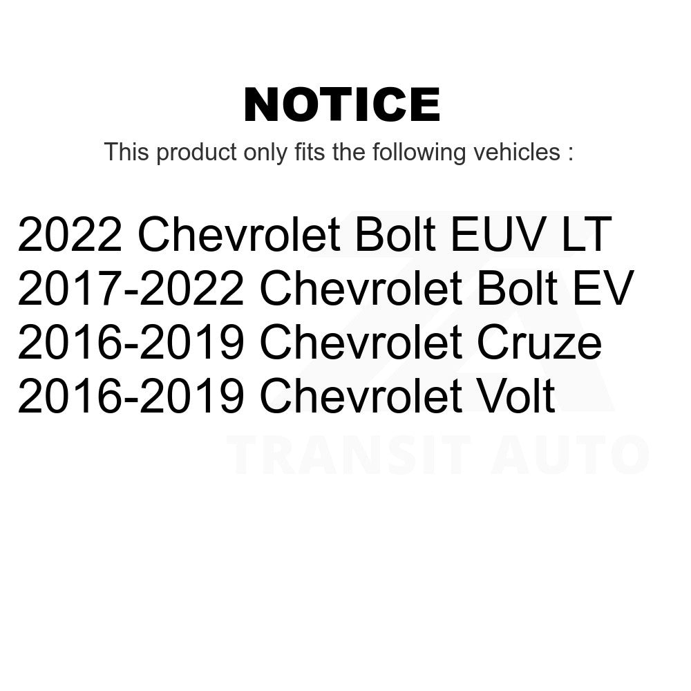 Front Rear Ceramic Brake Pads Kit For Chevrolet Cruze Volt Bolt EV EUV